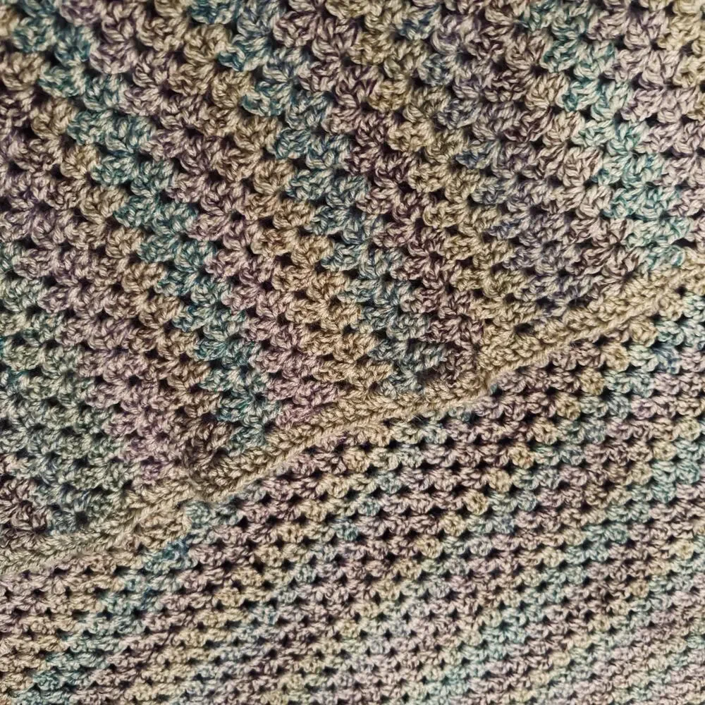 Handmade Crochet Afghan Throw Blanket Pastel Stripe‎ 82
